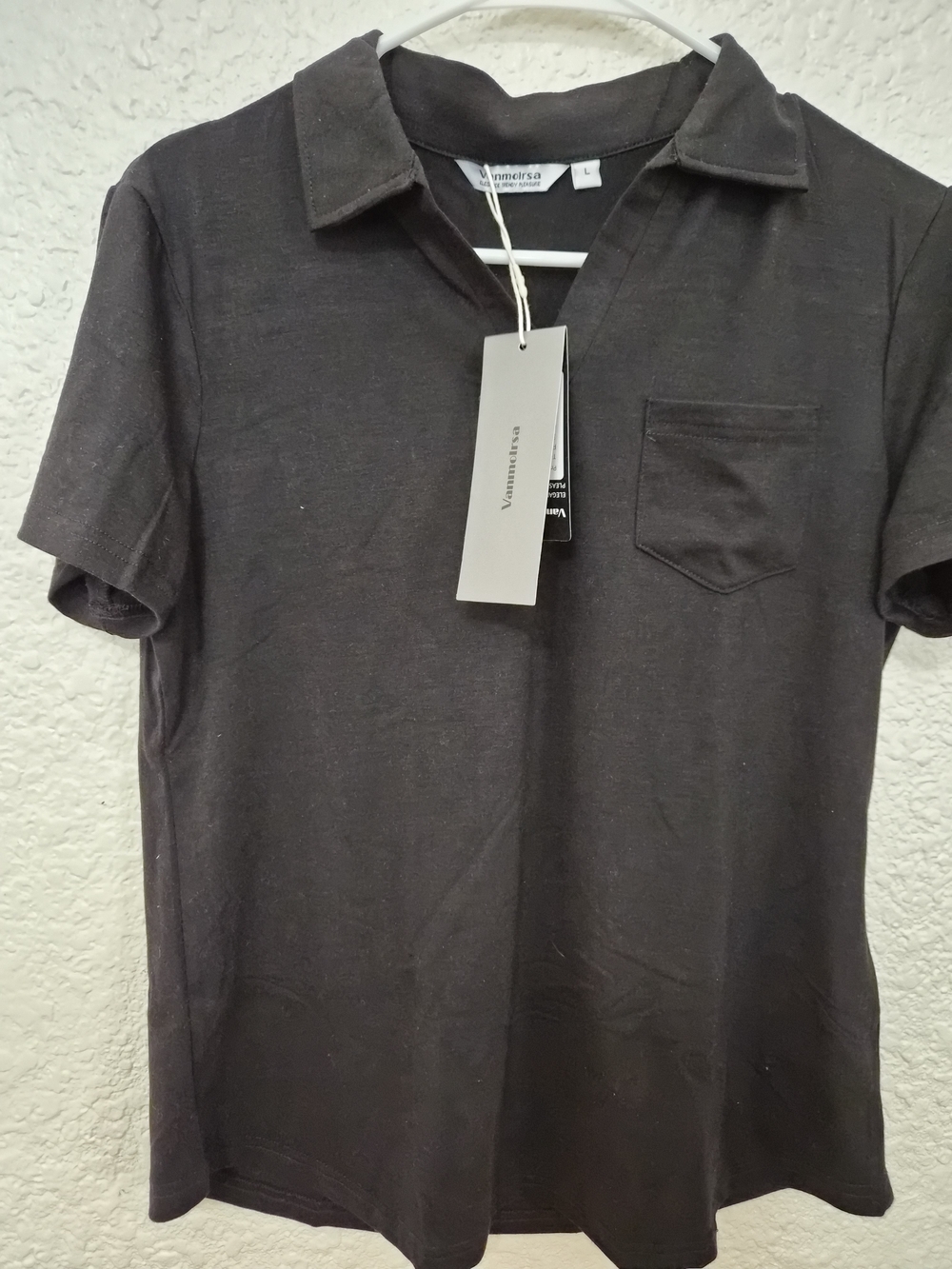 Black Short Sleeve Polo Shirt